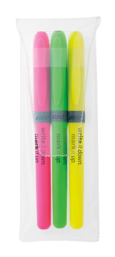 BIC Brite Liner Grip Highlighter 3 Pack