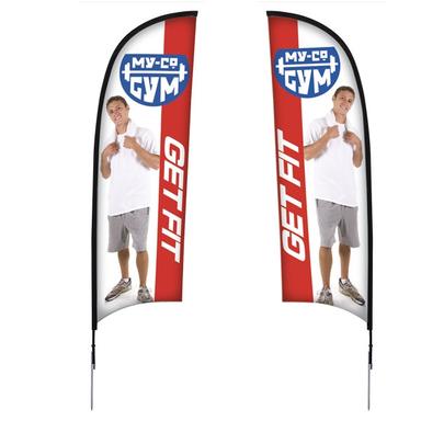 9' Razor Double Sided Sail Sign Kit w/ Spike Base