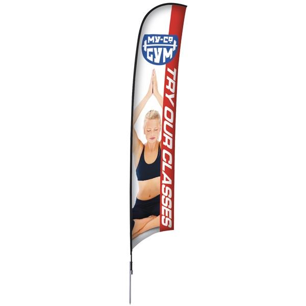 17' Razor Single Sided Sail Sign Kit w/ Spike Base