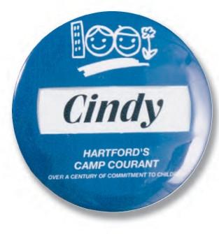 Round Window Button w/ Safety Pin (2 1/4")
