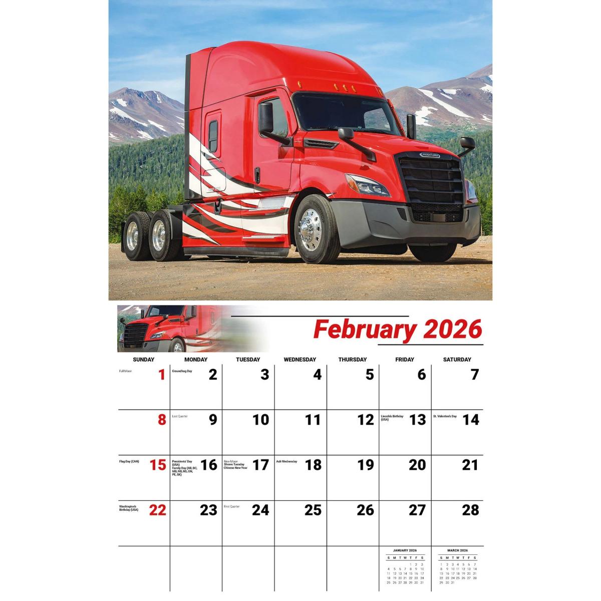 Galleria Wall Calendar Kings of the Road
