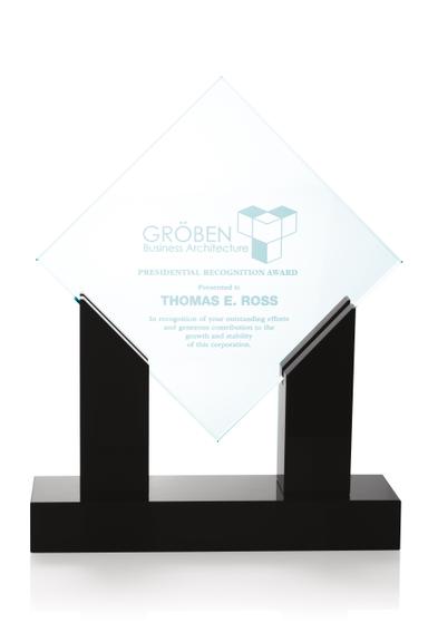 Diamond Jade Award with Black Base