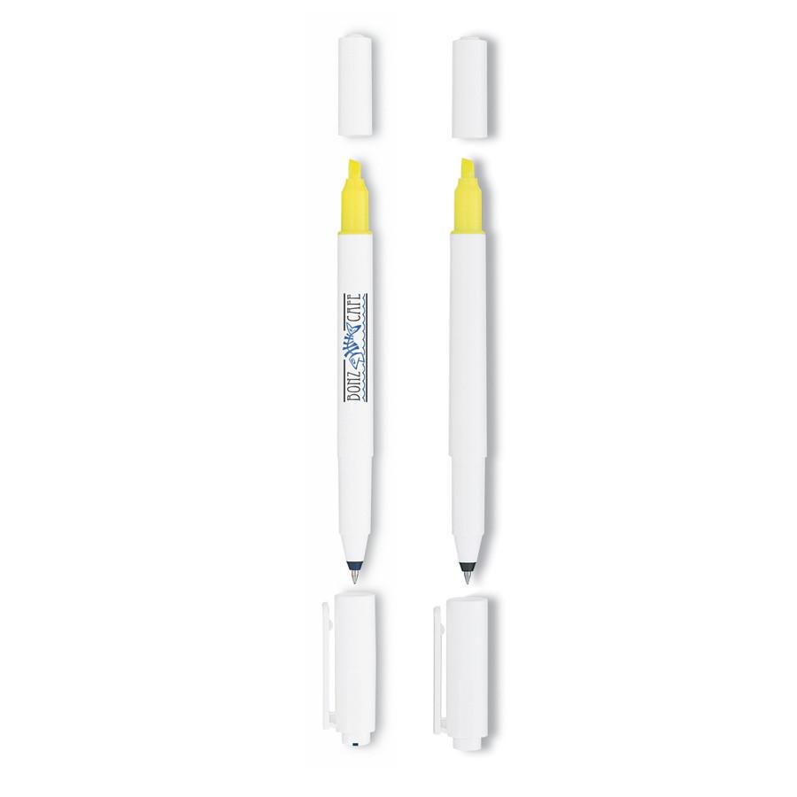 Uni-Ball Combi Ballpoint Pen & Highlighter (White Barrel)