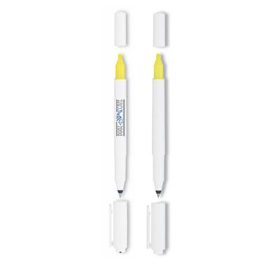 Uni-Ball Combi Ballpoint Pen & Highlighter (White Barrel)