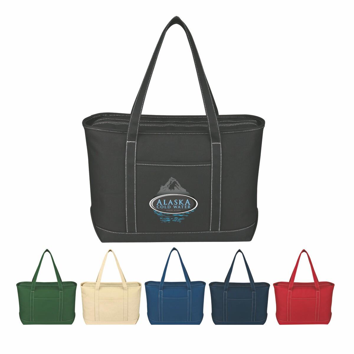 LARGE COTTON CANVAS YACHT TOTE BAG