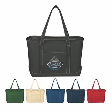 LARGE COTTON CANVAS YACHT TOTE BAG