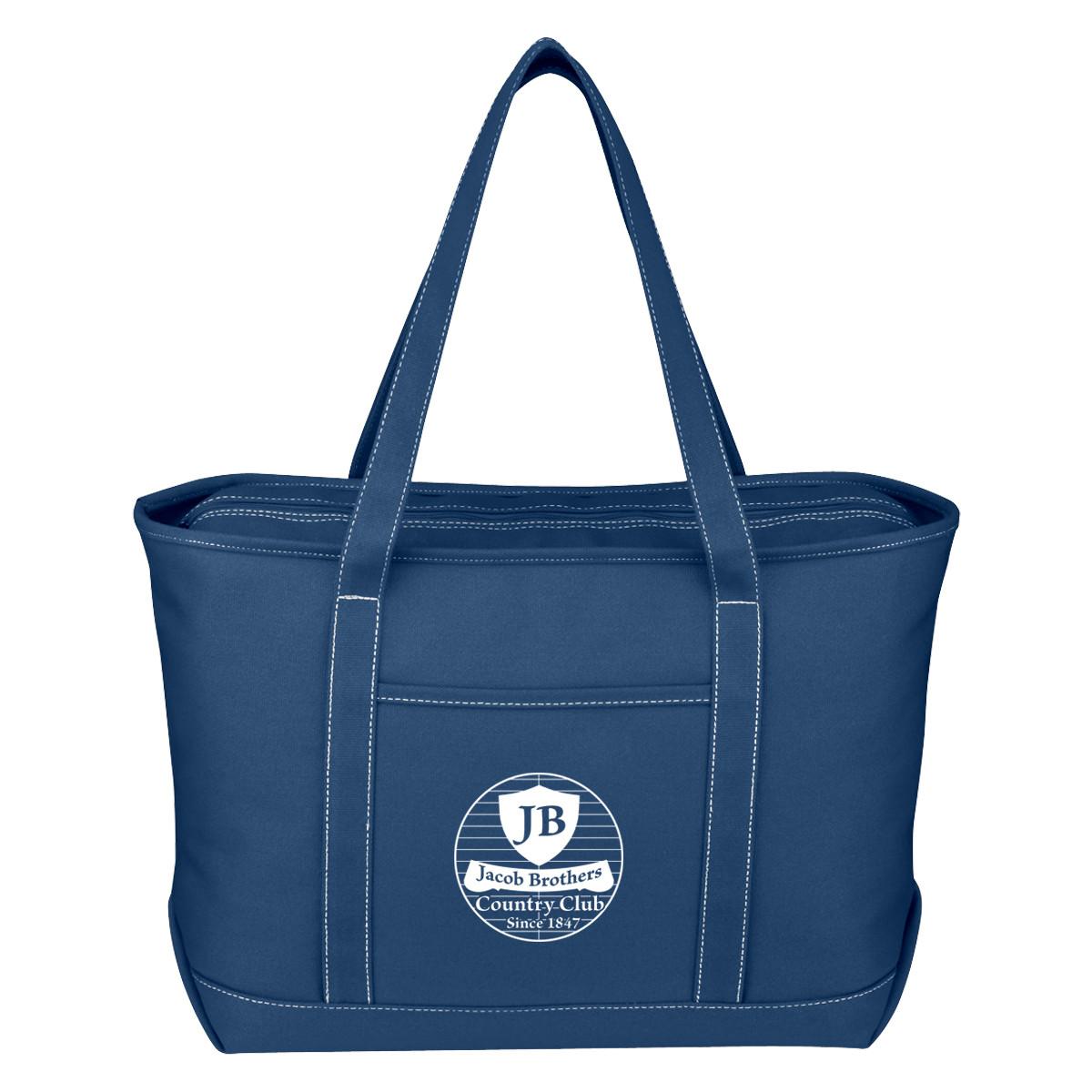 LARGE COTTON CANVAS YACHT TOTE BAG
