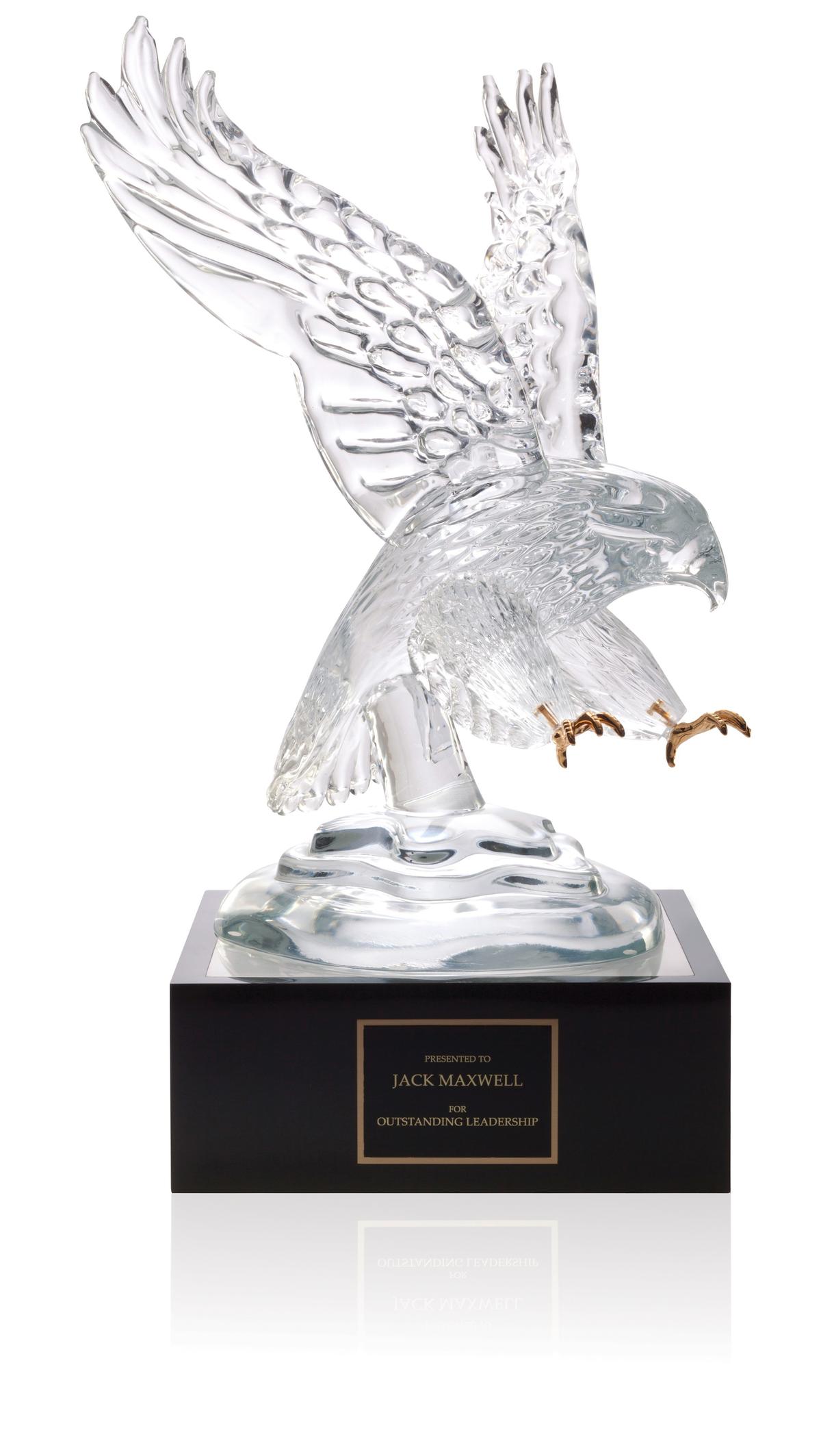 Eagle Award with 4 in Lighted Pedestal