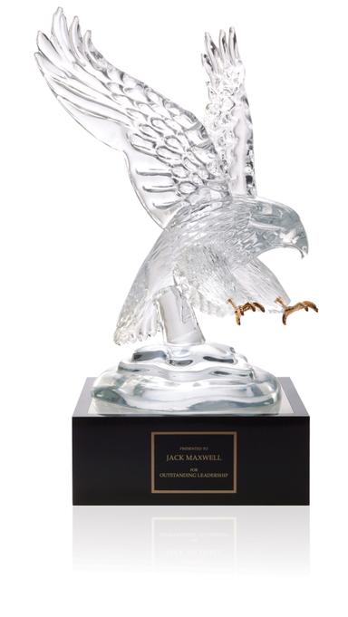 Eagle Award with 4 in Lighted Pedestal