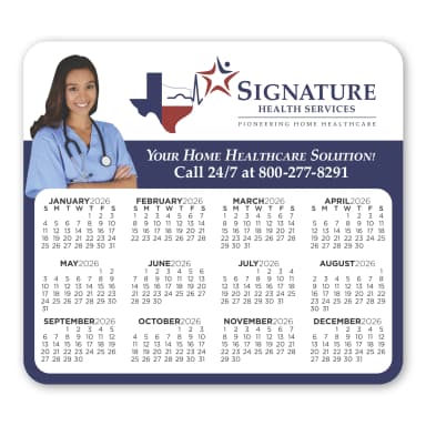 Price Buster Round Corner Calendar Magnet (3 1/2" x 3 7/8")