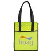 Printed Chevron Non-Woven Shopper Tote