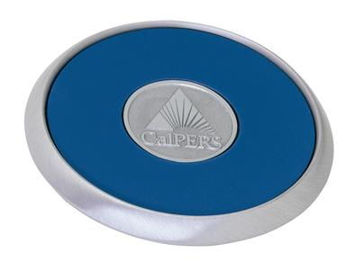 Round Brushed Zinc Coaster Weight