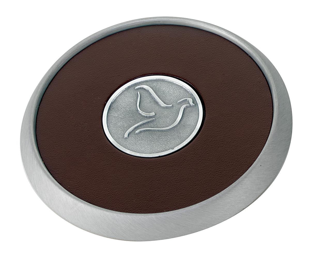 Round Brushed Zinc Coaster Weight