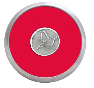 Round Brushed Zinc Coaster Weight