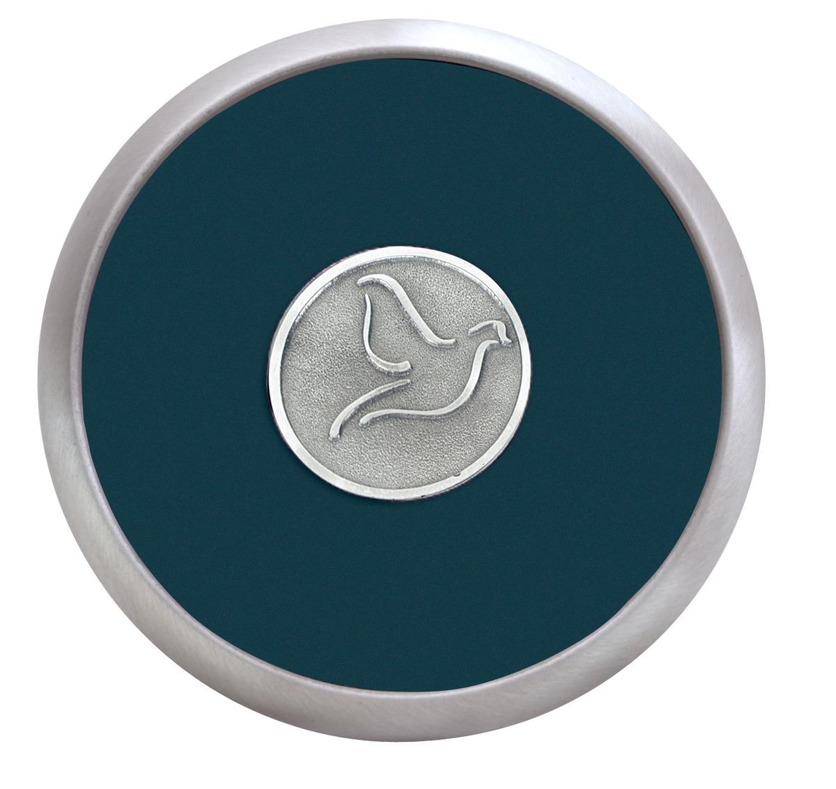 Round Brushed Zinc Coaster Weight