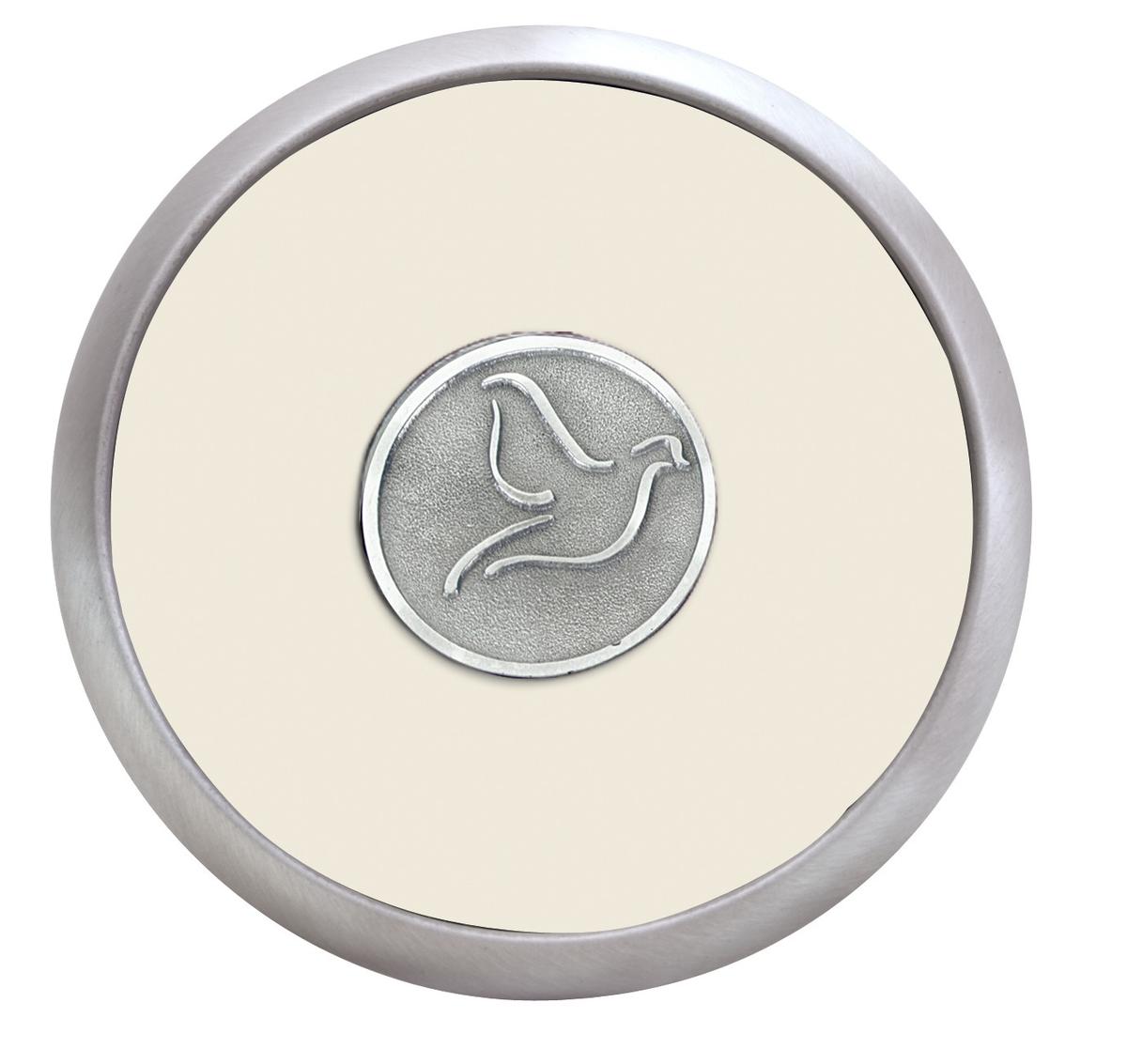 Round Brushed Zinc Coaster Weight