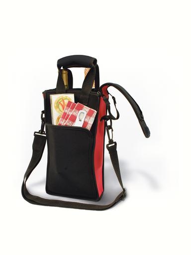 Zip-N-Go Picnic Neoprene 2 Bottle Wine Bag w/ Traveler's Corkscrew