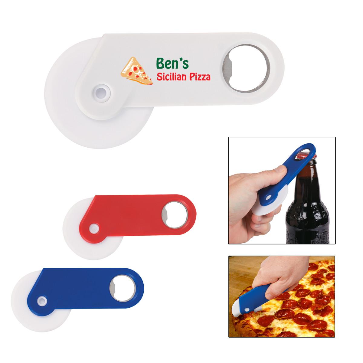 PIZZA CUTTER WITH BOTTLE OPENER