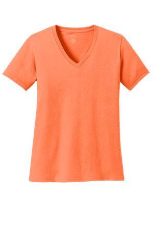 Port & Company® Ladies 5.4-oz 100% Cotton V-Neck T-Shirt