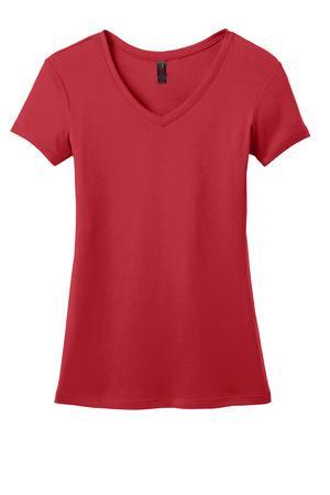 District Made® Ladies Mini Rib V-Neck Tee