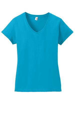 Anvil® Ladies 100% Ring Spun Cotton V-Neck T-Shirt