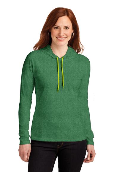 Anvil® Ladies 100% Ring Spun Cotton Long Sleeve Hooded T-Shirt