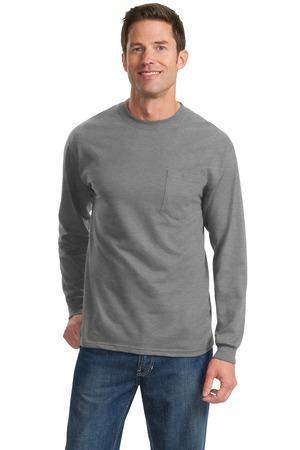 Port & Company® Tall Long Sleeve Essential T-Shirt with Pocket