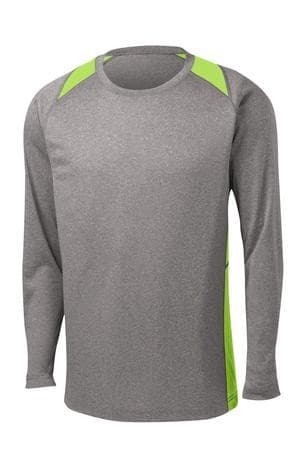 Sport-Tek® Long Sleeve Heather Colorblock Contender Tee