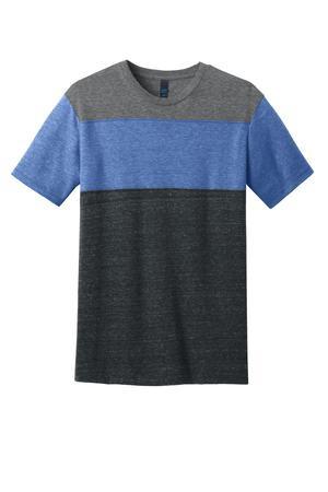 District ® Young Mens Tri-Blend Pieced Crewneck Tee