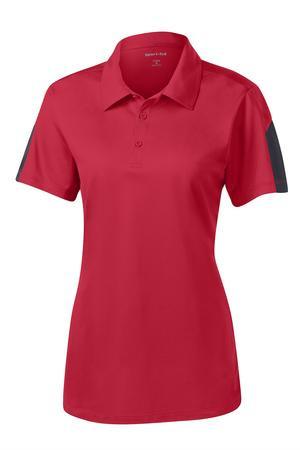 Sport-Tek® Ladies PosiCharge Active Textured Colorblock Polo