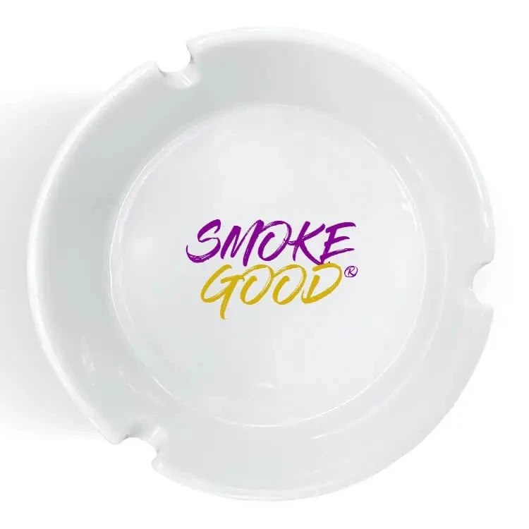 White Glass Ashtray