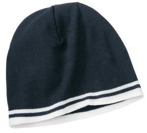 Port & Company ® - Fine Knit Skull Cap with Stripes