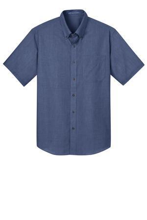 Port Authority® Short Sleeve Crosshatch Easy Care Shirt