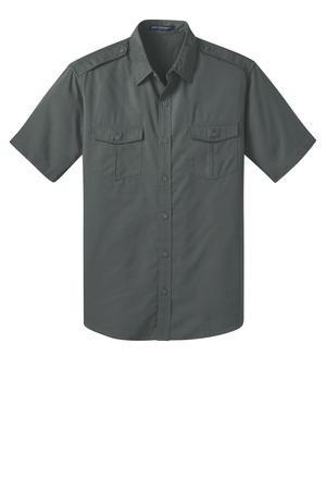 Port Authority® Stain-Resistant Short Sleeve Twill Shirt