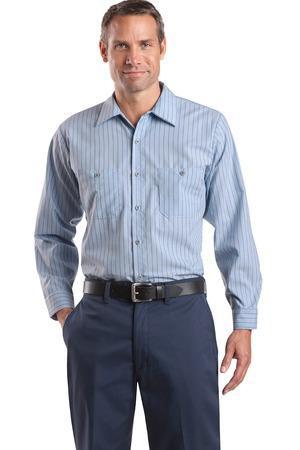 Red Kap® - Long Sleeve Striped Industrial Work Shirt