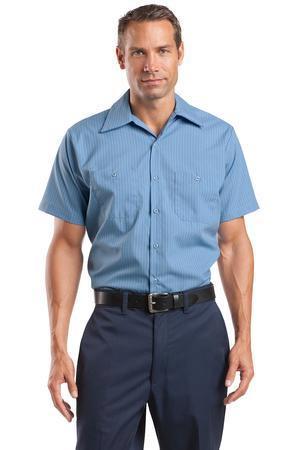 Red Kap® - Short Sleeve Striped Industrial Work Shirt