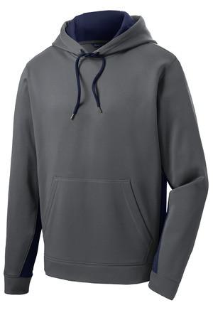 Sport-Tek® Youth Sport-Wick® Fleece Colorblock Hooded Pullover