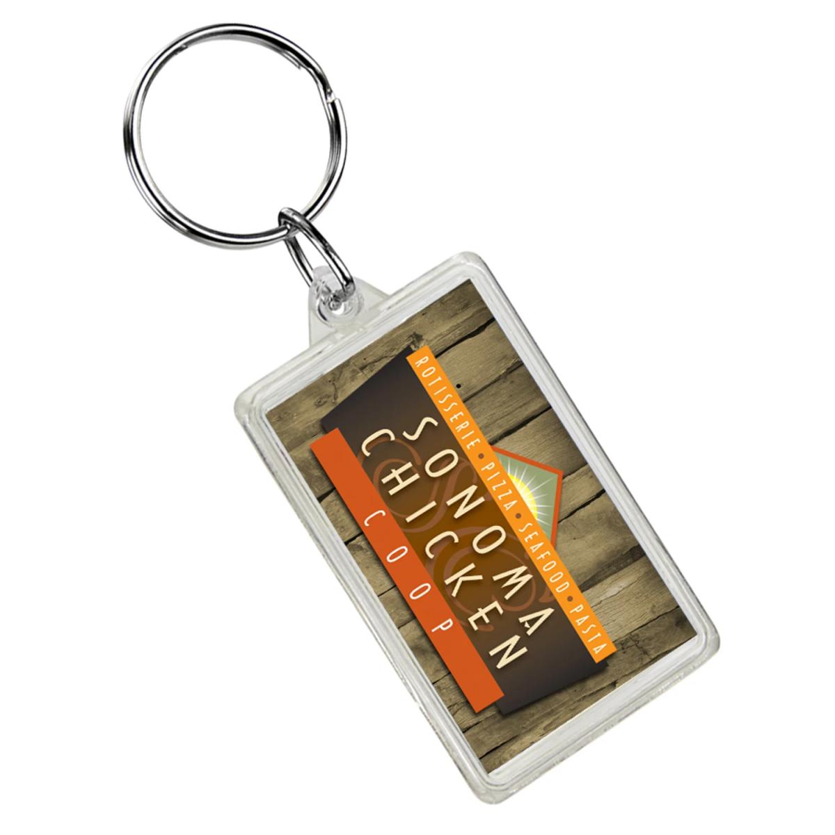 Rectangle Crystal Keytags