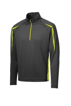 Sport-Tek® Sport-Wick® Stretch 1/2-Zip Colorblock Pullover