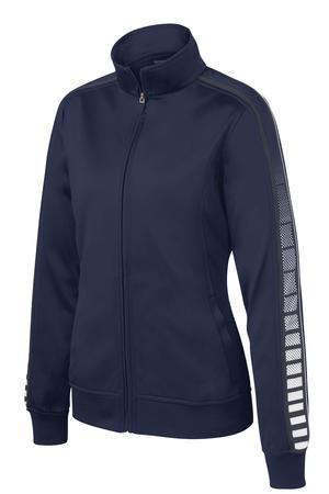 Sport-Tek® Ladies Dot Sublimation Tricot Track Jacket