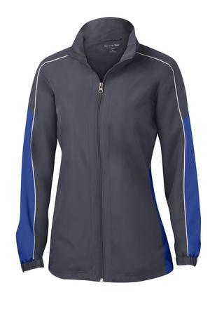Sport-Tek® Ladies Piped Colorblock Wind Jacket