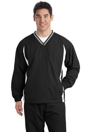 Sport-Tek® Tall Tipped V-Neck Raglan Wind Shirt