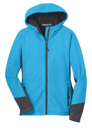 Port Authority® Ladies Vertical Hooded Soft Shell Jacket