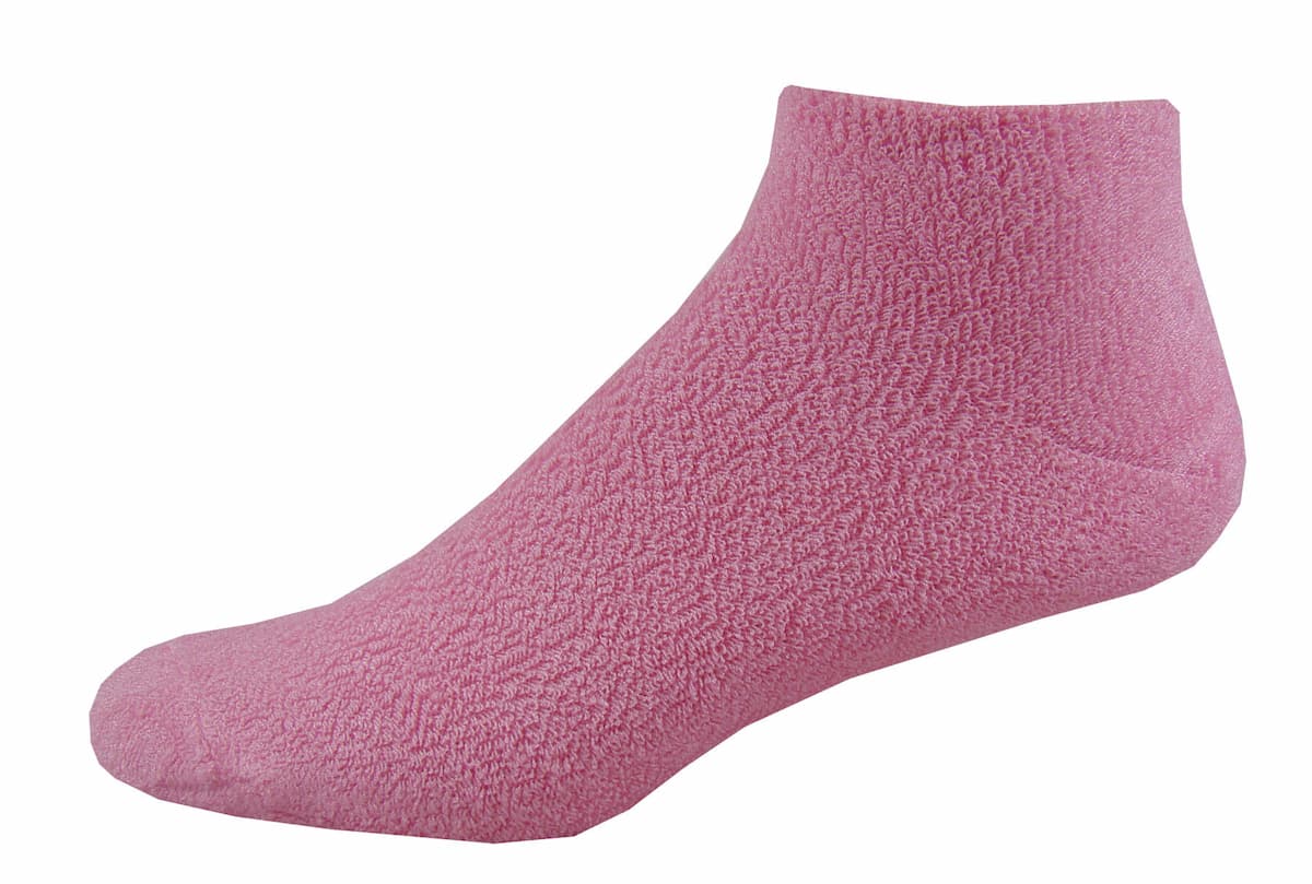Embroidered Low Cut Fashion Terry Footie Sock (Blank)