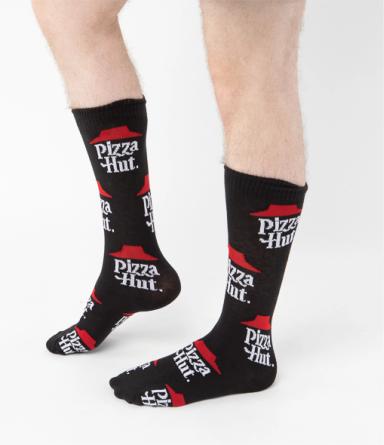 Men's Dress Sock w/Knit In Logo (All Over Design) Knit-In