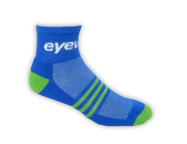 Colored High Performance Quarter Moisture Wicking Sock w/ Knit In Logo