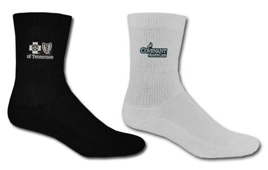 Embroidered Non Binding Crew Sock