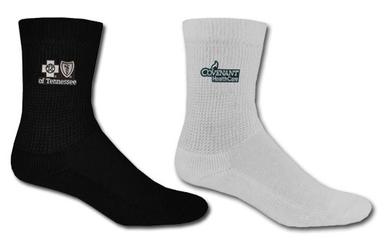Embroidered Non Binding Crew Sock