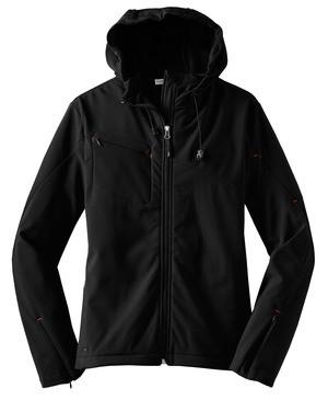 Port Authority® Ladies Textured Hooded Soft Shell Jacket