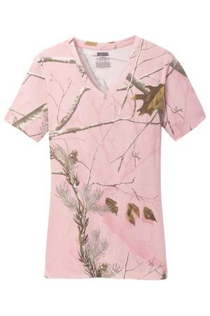 Russell Outdoors Realtree® Ladies 100% Cotton V-Neck T-Shirt
